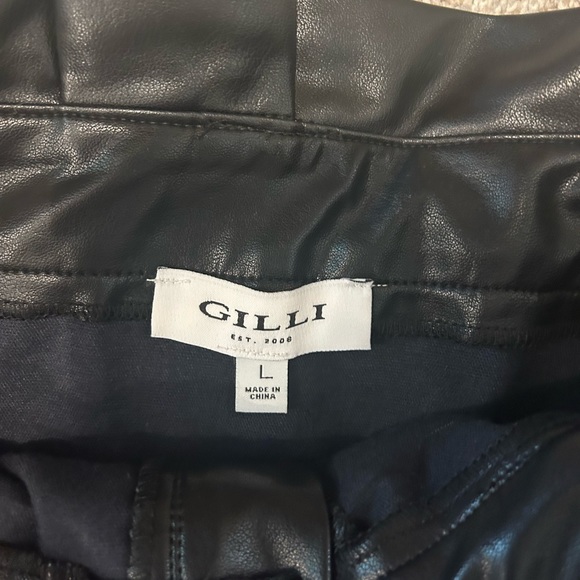 Gilli Faux Leather A-line Mini Skirt Size Large Never Worn - Picture 3 of 3